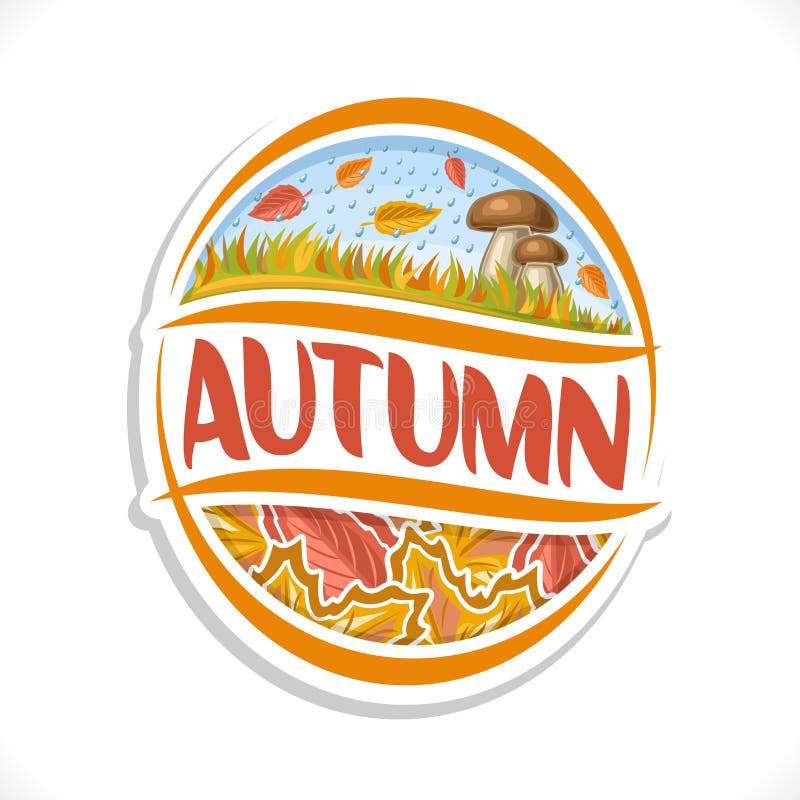 Logo de vecteur pour la saison d'automne illustration libre de droits Logo de vecteur pour la saison d'automne illustration libre de droits
