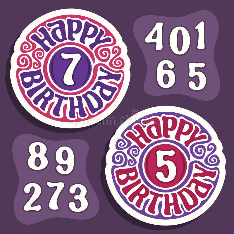 Logo de vecteur pour le joyeux anniversaire illustration libre de droits Logo de vecteur pour le joyeux anniversaire illustration libre de droits