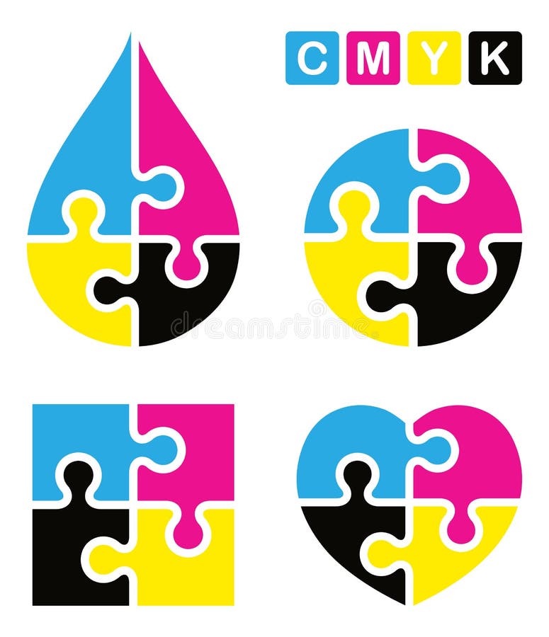 Logo del cmyk di puzzle
