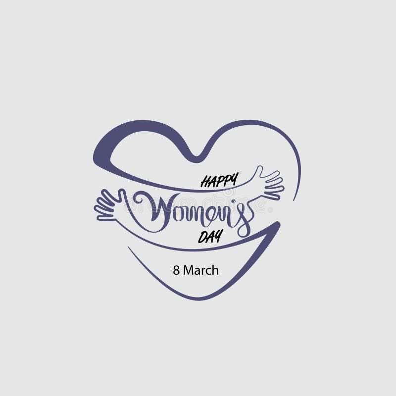 Logo del cuore ed elementi tipografici di progettazione di Giornata internazionale della donna felice rosa Simbolo di giorno del royalty illustrazione gratis Logo del cuore ed elementi tipografici di progettazione di Giornata internazionale della donna felice rosa Simbolo di giorno del royalty illustrazione gratis