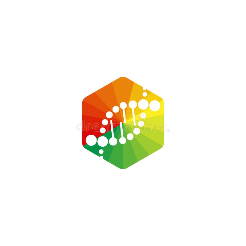 Logo del DNA, elica ed icona di vettore di esagono royalty illustrazione gratis Logo del DNA, elica ed icona di vettore di esagono royalty illustrazione gratis