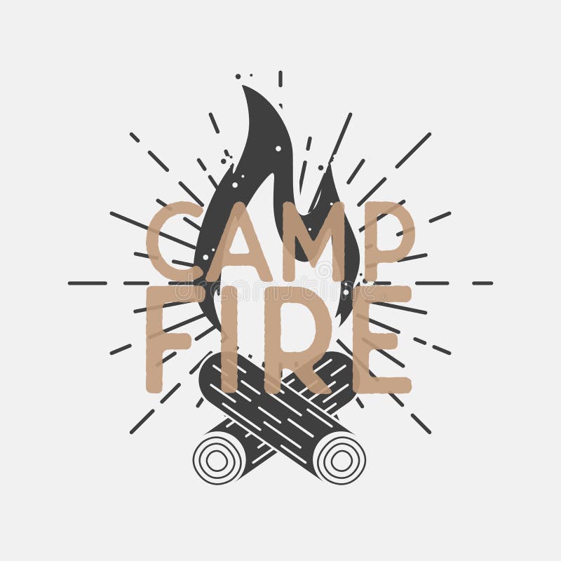 Logo del fuoco del campo, manifesto con lo sprazzo di sole, raggi luminosi Segno d'annata del campo, icona tipografia Illustrazio illustrazione di stock Logo del fuoco del campo, manifesto con lo sprazzo di sole, raggi luminosi Segno d'annata del campo, icona tipografia Illustrazio illustrazione di stock
