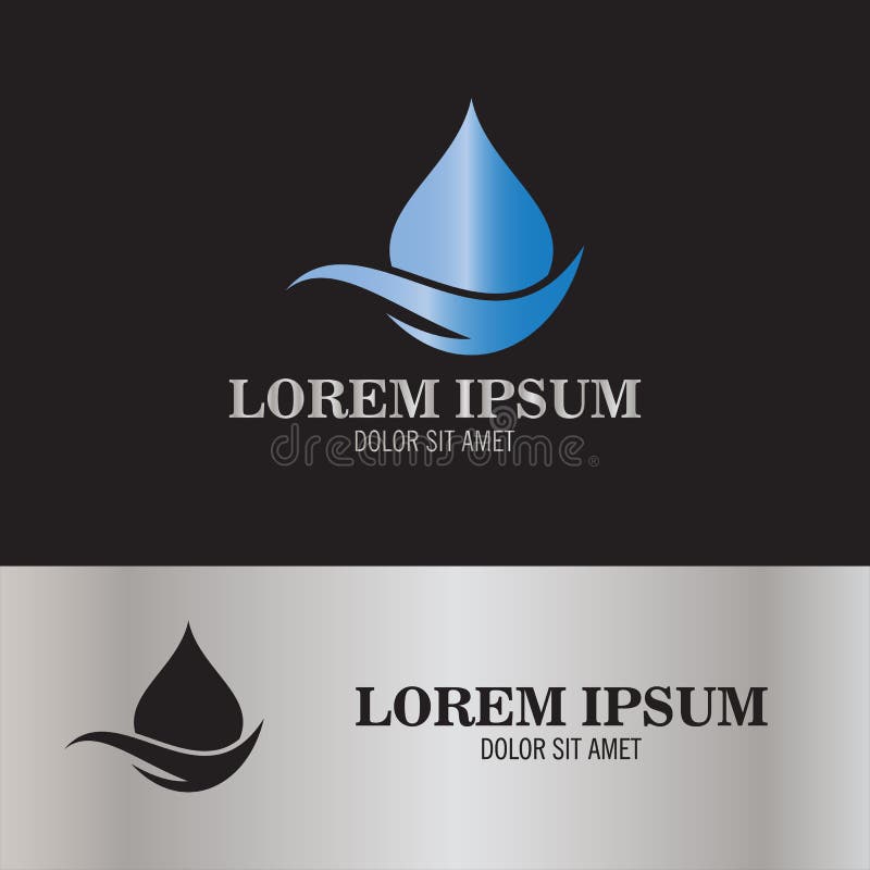 Logo dell'acqua di goccia illustrazione di stock Logo dell'acqua di goccia illustrazione di stock