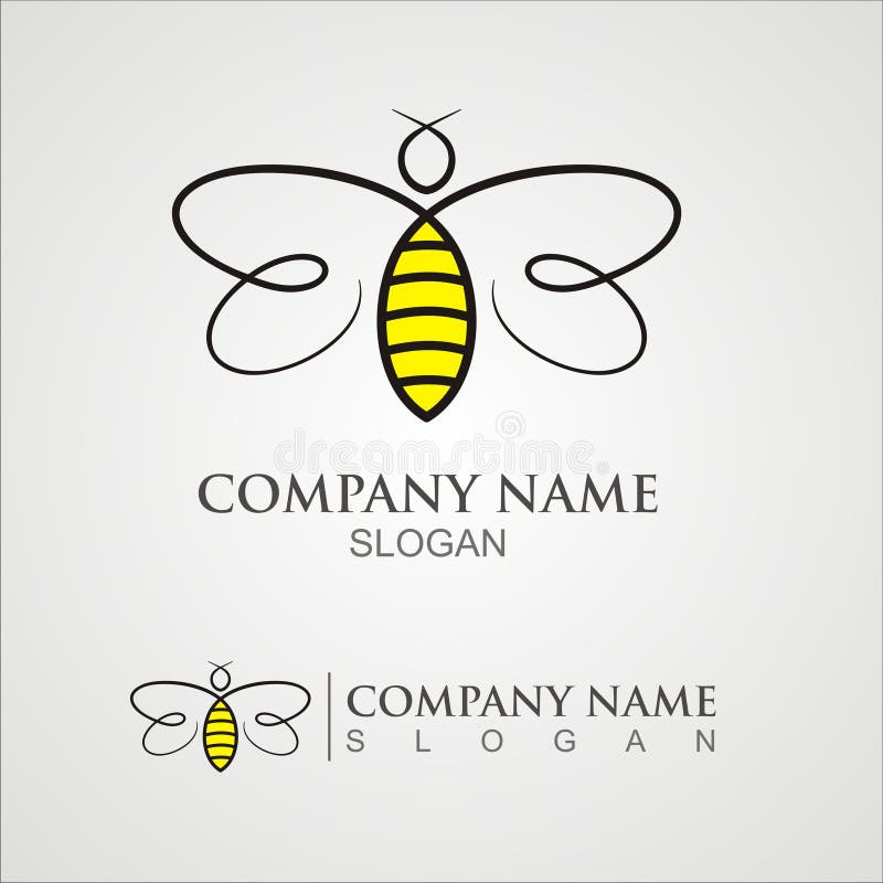 Logo dell'ape illustrazione vettoriale Logo dell'ape illustrazione vettoriale
