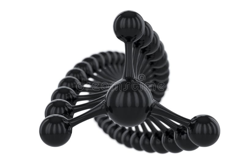 Logo dell'elica della molecola del DNA del nero del wireframe 3d o concetto dell'icona isolato spirale astratta su fondo bianco A royalty illustrazione gratis Logo dell'elica della molecola del DNA del nero del wireframe 3d o concetto dell'icona isolato spirale astratta su fondo bianco A royalty illustrazione gratis