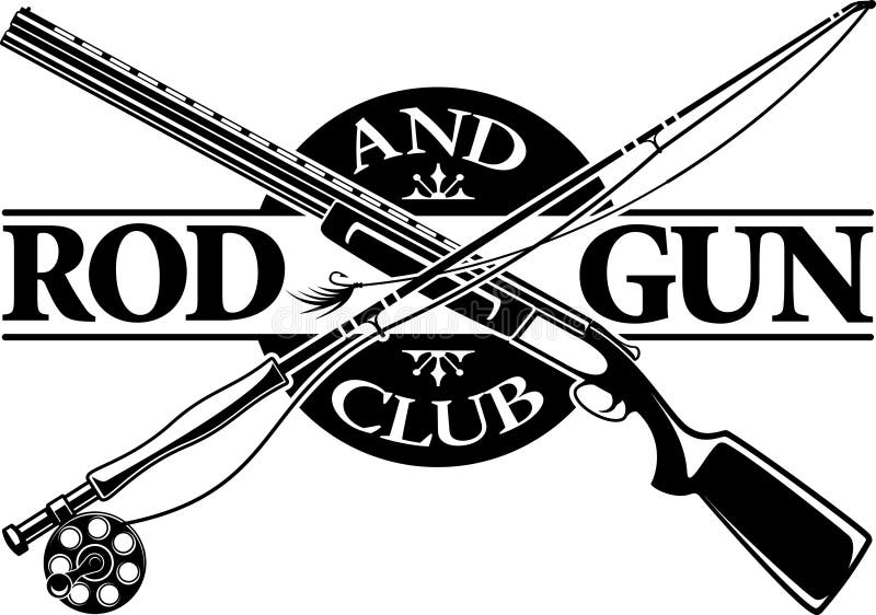 Logo dell'emblema della caccia e della pesca
