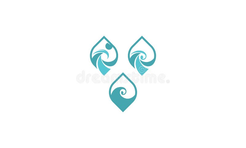Logo dell'icona di vettore di Wave illustrazione di stock Logo dell'icona di vettore di Wave illustrazione di stock