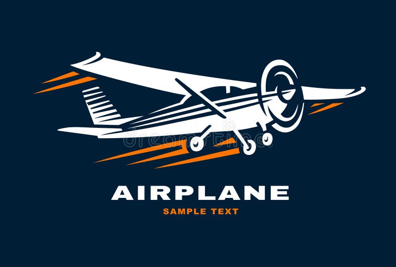 Logo dell'illustrazione di vettore del club dell'aeroplano
