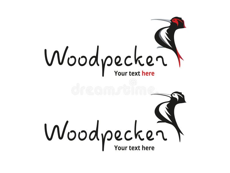 Logo dell'uccello del picchio - natura ed animali illustrazione vettoriale Logo dell'uccello del picchio - natura ed animali illustrazione vettoriale
