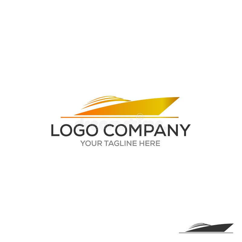 Logo dell'yacht Illustrazione semplice dell'icona di vettore dell'yacht per il web illustrazione di stock