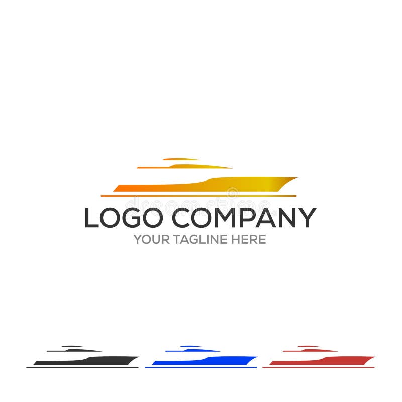 Logo dell'yacht Illustrazione semplice dell'icona di vettore dell'yacht per il web illustrazione di stock