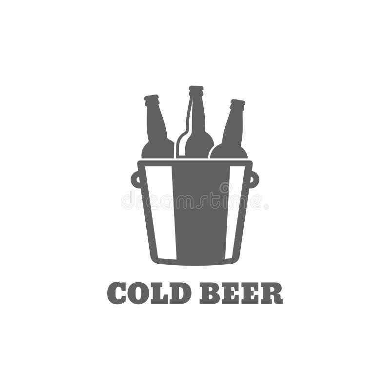 Beer bottle logo. Cold beer icon on white background 8 eps. Beer bottle logo. Cold beer icon on white background 8 eps