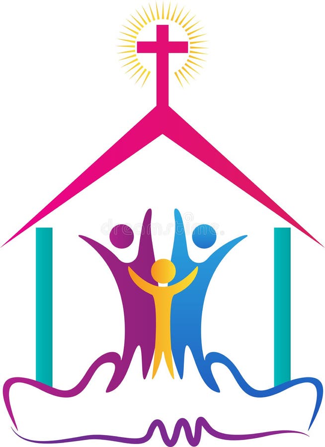 Logo della gente della chiesa illustrazione vettoriale Logo della gente della chiesa illustrazione vettoriale