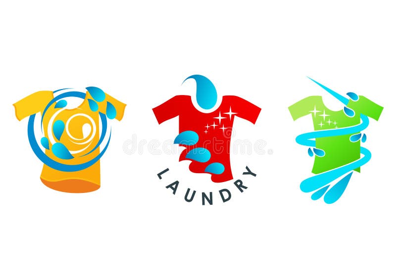 Logo della lavanderia, simbolo pulito, progettazione di massima di servizio illustrazione di stock Logo della lavanderia, simbolo pulito, progettazione di massima di servizio illustrazione di stock