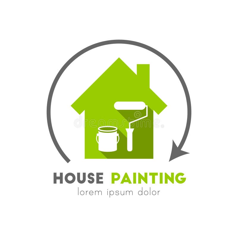 logo della pittura per uso interno illustrazione vettoriale logo della pittura per uso interno illustrazione vettoriale