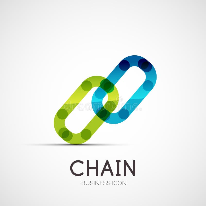 Logo della società dell'icona del collegamento, concetto di affari