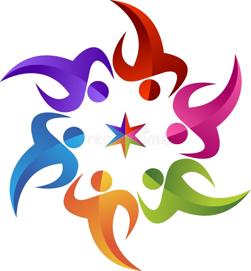 Logo della stella del cerchio illustrazione di stock Logo della stella del cerchio illustrazione di stock