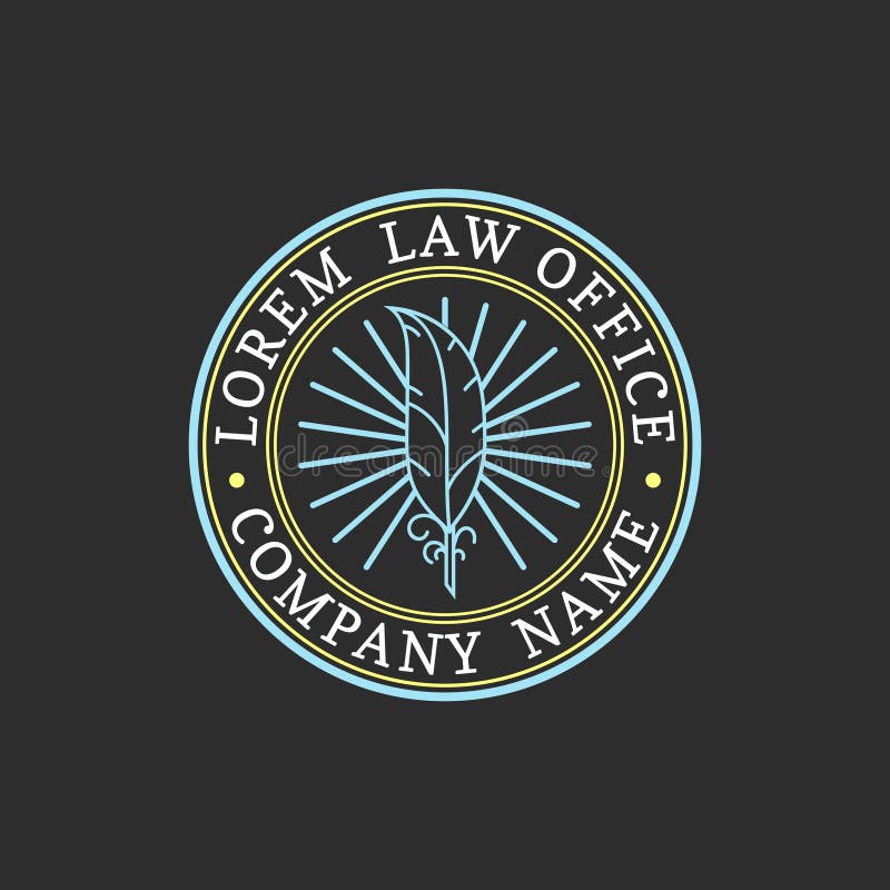 Logo dello studio legale Vector l'avvocato d'annata, l'etichetta dell'avvocato, distintivo costante giuridico Atto, principio, pr