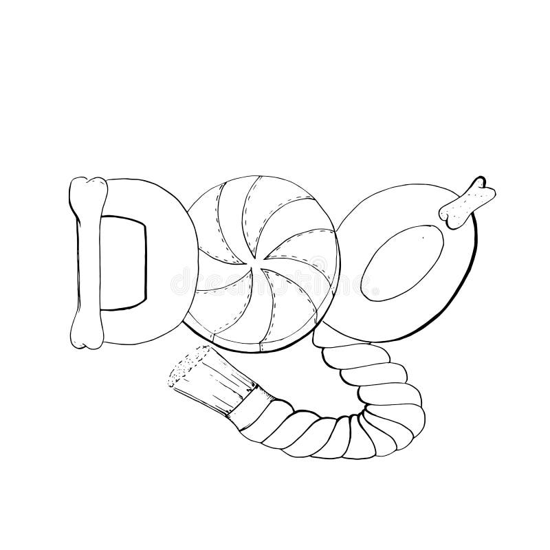 Logo des éléments de jouet de chien illustration stock Logo des éléments de jouet de chien illustration stock