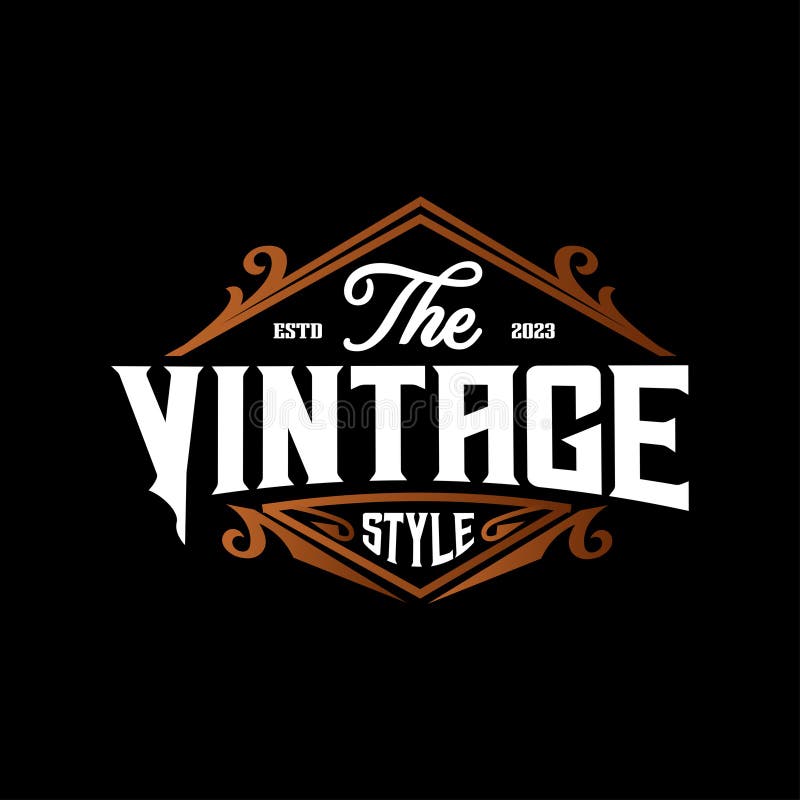 Logo Design Badge Design Classic Retro Vintage Style, Vintage Framed ...