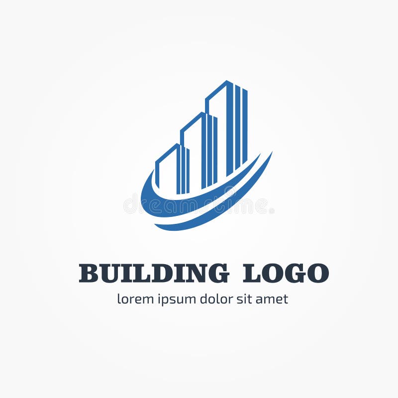 Logo design building vector template royalty free illustration
