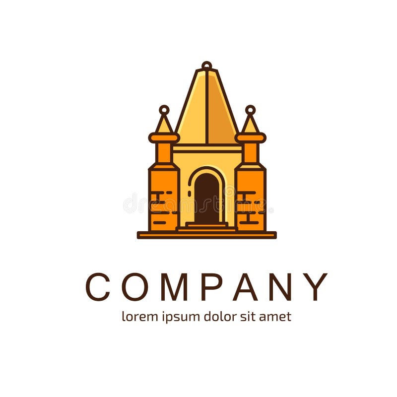 Logo design Castle vector template stock illustration