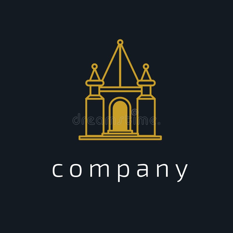 Logo design Castle vector template vector illustration