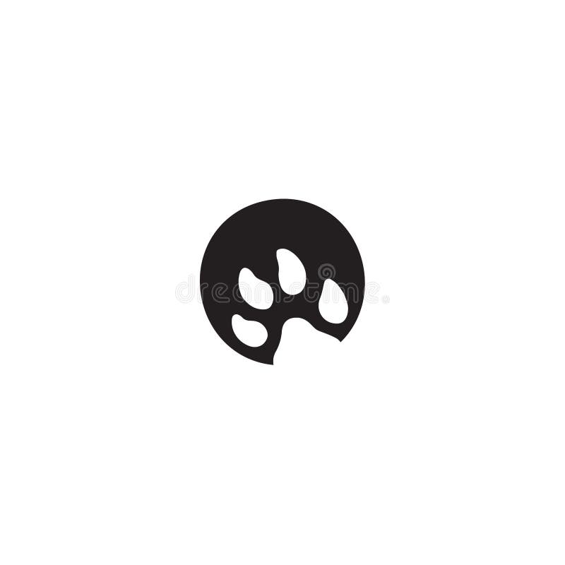 Logo Design With Dog Footprint Logo Icon Stock Illustration