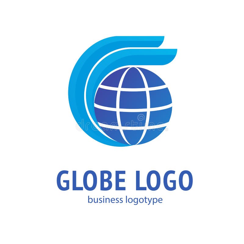 Logo design globe vector template royalty free illustration