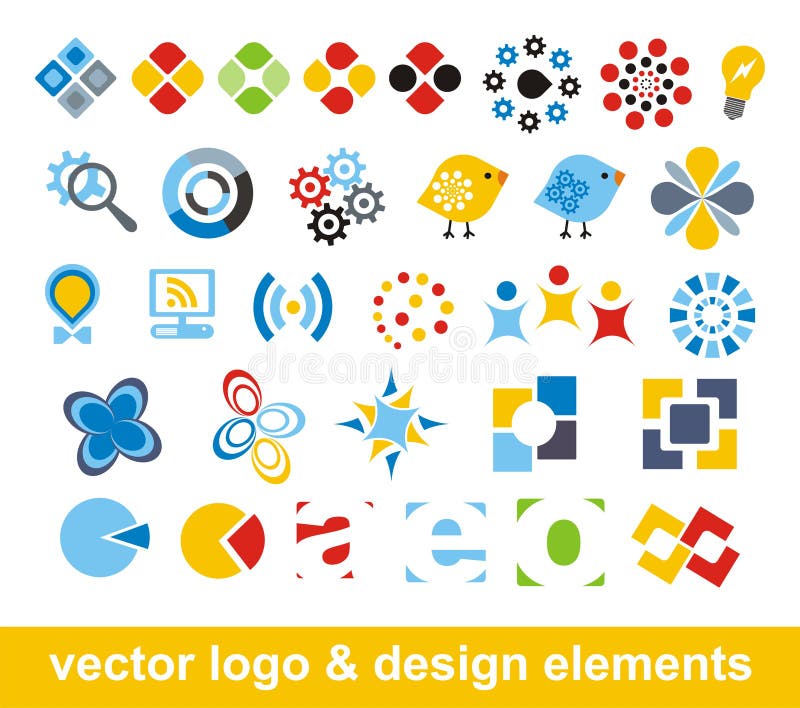 Logo and design elements stock vector. Illustration of black - 16558734