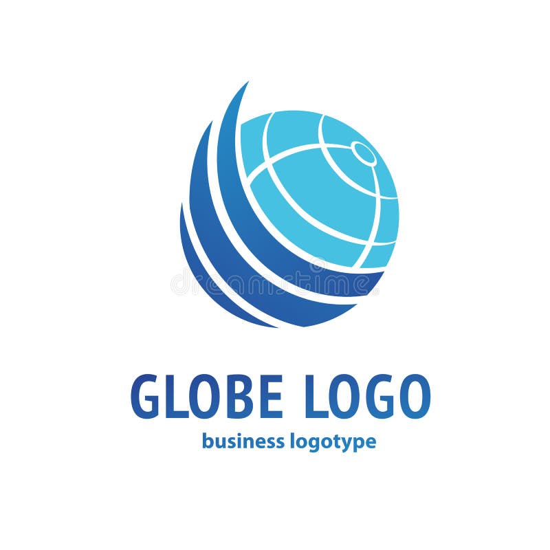 Logo design globe vector template stock illustration