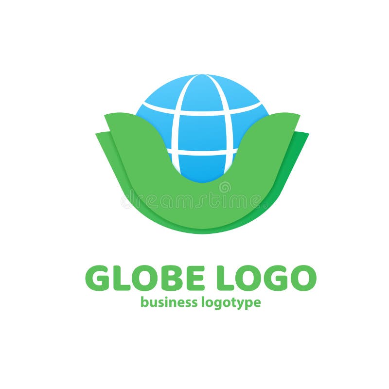 Logo design globe vector template royalty free illustration