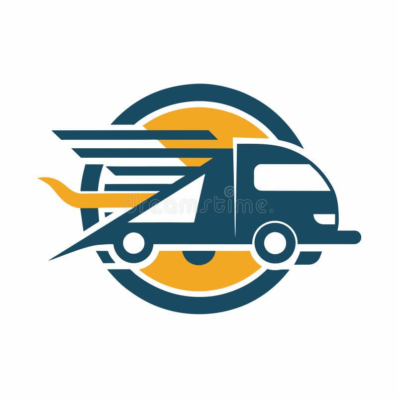 A logo design for a moving company, featuring sleek lines and vibrant colors representing motion and relocation services, Capturing the essence of transportation in a minimalist logo design. Removals symbol vectors