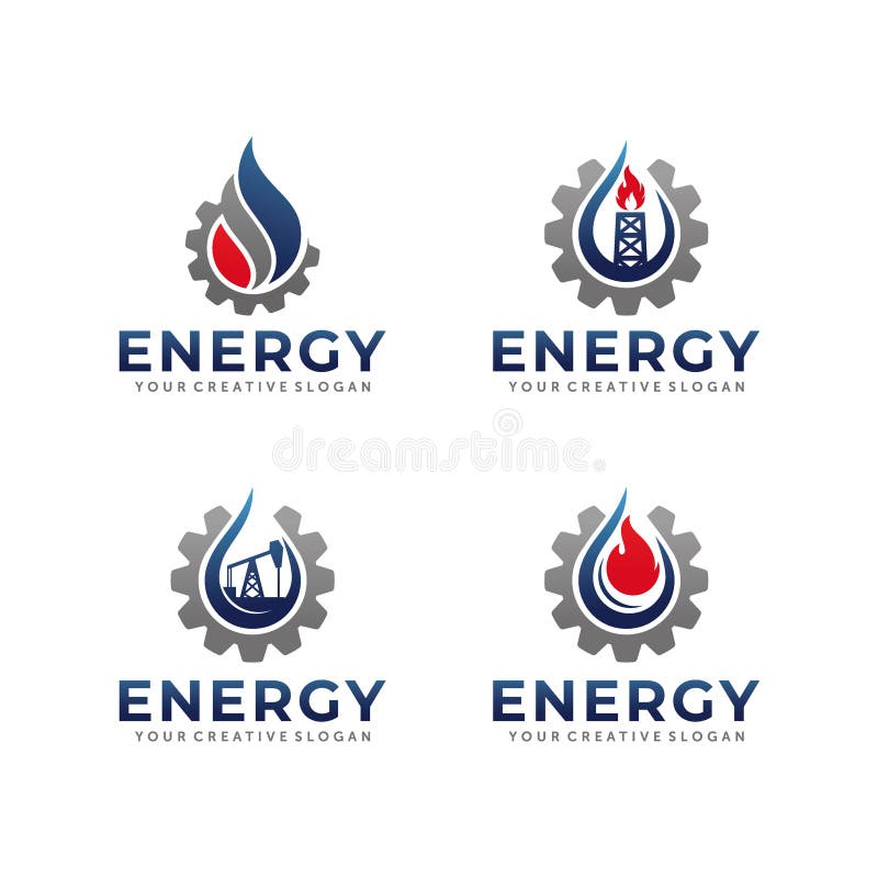 Gas and Oil Logo. Energy Logo Design Vector Stock Vector Illustration