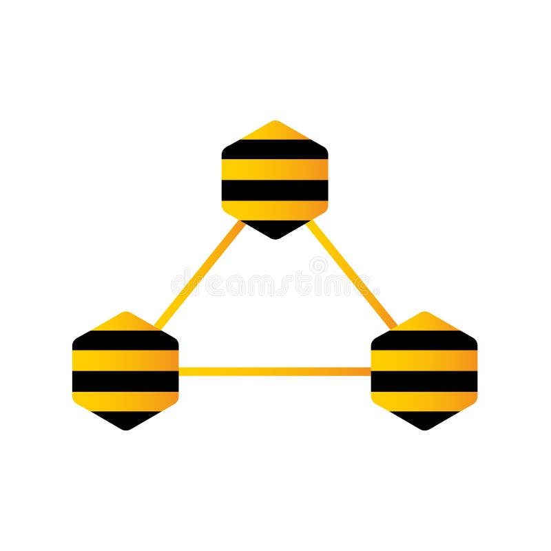 Vector stylized bee logo vector illustration