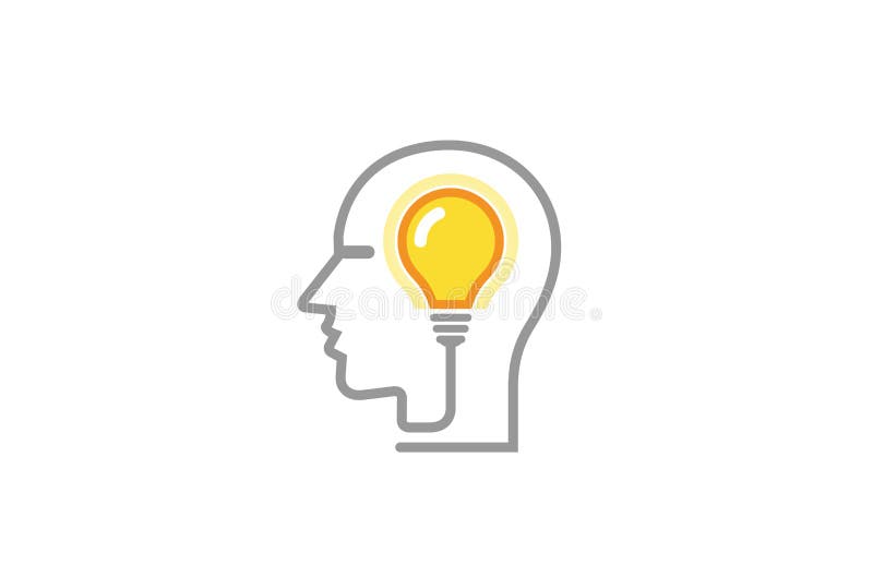 Logo di Brain Lamp Idea Human Head