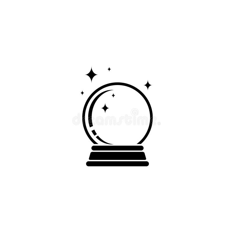 Logo di Crystal Ball Magic Icon Vector royalty illustrazione gratis Logo di Crystal Ball Magic Icon Vector royalty illustrazione gratis