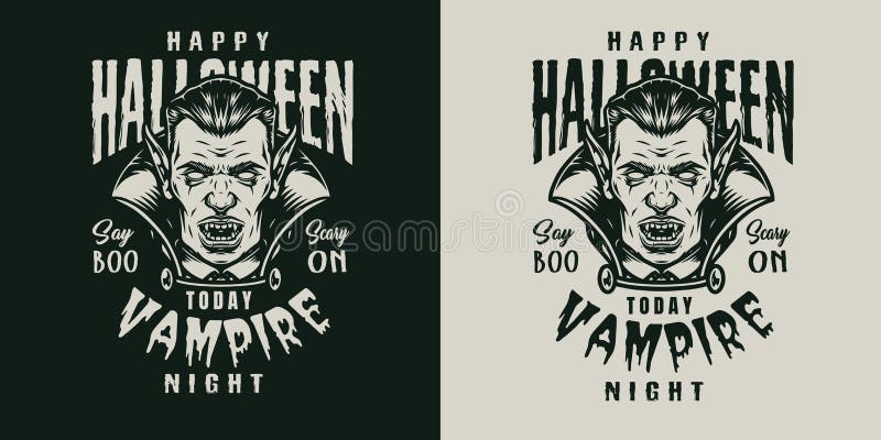 Logo di Halloween monocromatico illustrazione di stock