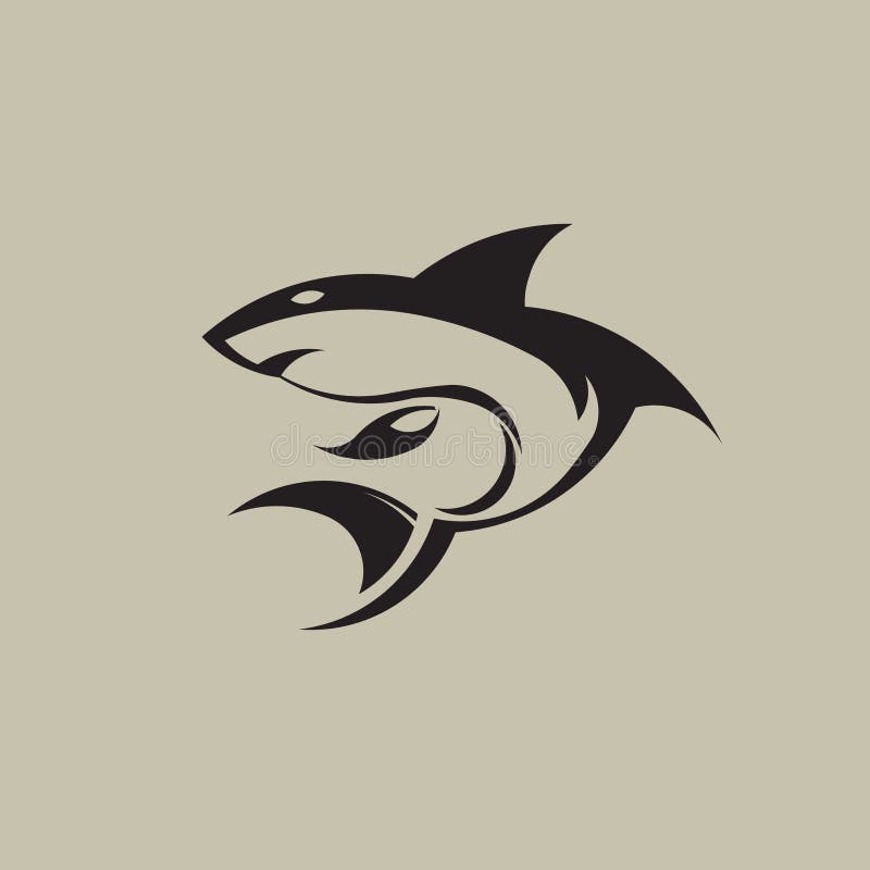 Logo di immagine di vettore dello squalo illustrazione vettoriale Logo di immagine di vettore dello squalo illustrazione vettoriale