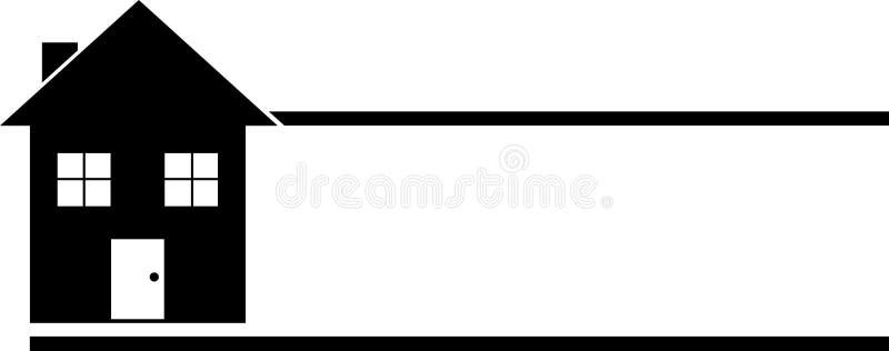 Logo di immobili design semplice bianco e nero royalty illustrazione gratis