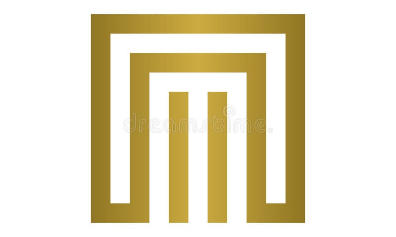 Logo di lusso di vettore di m. royalty illustrazione gratis Logo di lusso di vettore di m. royalty illustrazione gratis