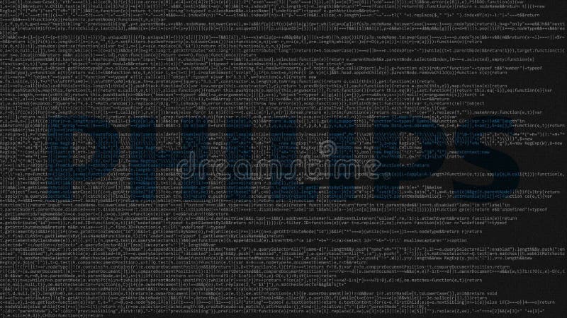 Logo di Philips fatto del codice sorgente sullo schermo di computer Rappresentazione editoriale 3D illustrazione vettoriale