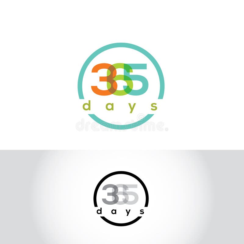 logo di vettore di 365 giorni Emblema del calendario Etichetta di stagioni illustrazione vettoriale logo di vettore di 365 giorni Emblema del calendario Etichetta di stagioni illustrazione vettoriale