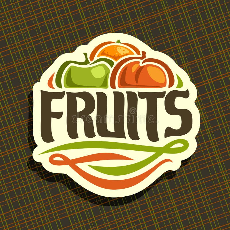 Logo di vettore per la frutta fresca dell'insieme illustrazione vettoriale Logo di vettore per la frutta fresca dell'insieme illustrazione vettoriale