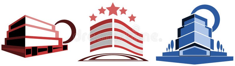 Logo dla architektów lub agentów nieruchomości ilustracja wektor Logo dla architektów lub agentów nieruchomości ilustracja wektor