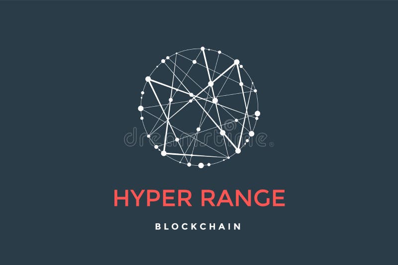 Logo dla blockchain technologii royalty ilustracja