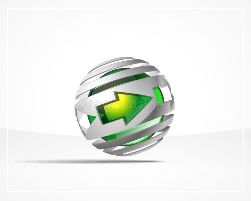 Logo Element Rotating Arrows stock abbildung Logo Element Rotating Arrows stock abbildung