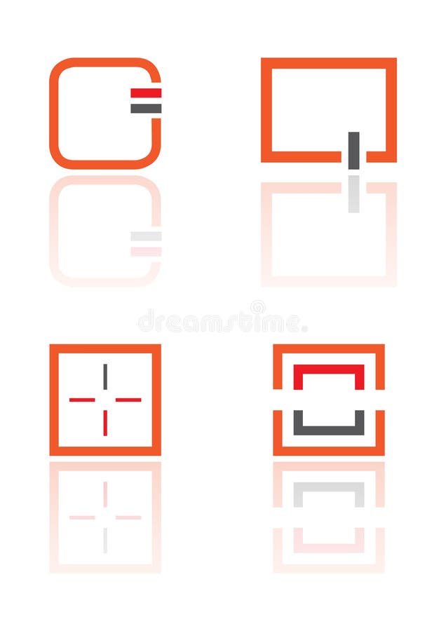 Logo element square - vector