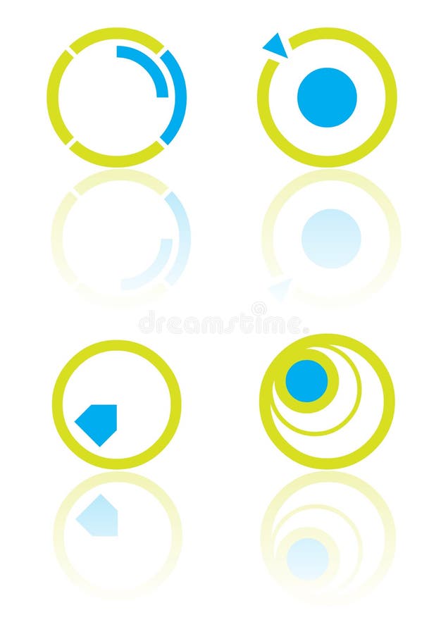 Logo elements circle - vector