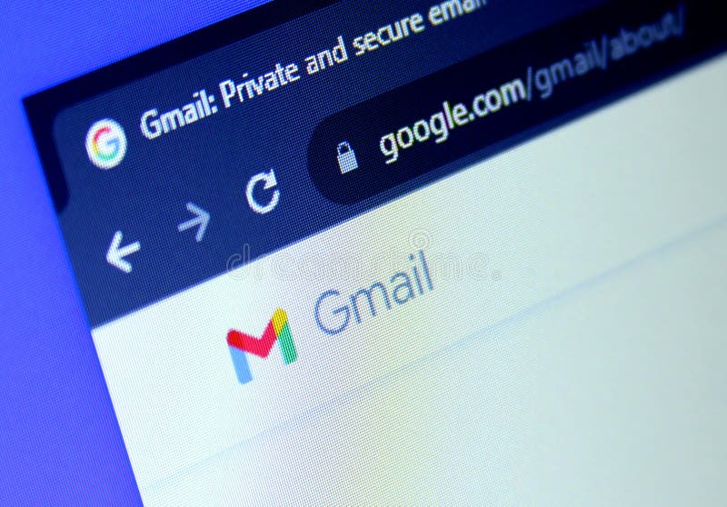 Google Gmail website royalty free stock image